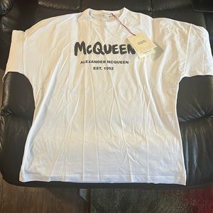 Alexander McQUEEN Black and White Graffiti Tee
